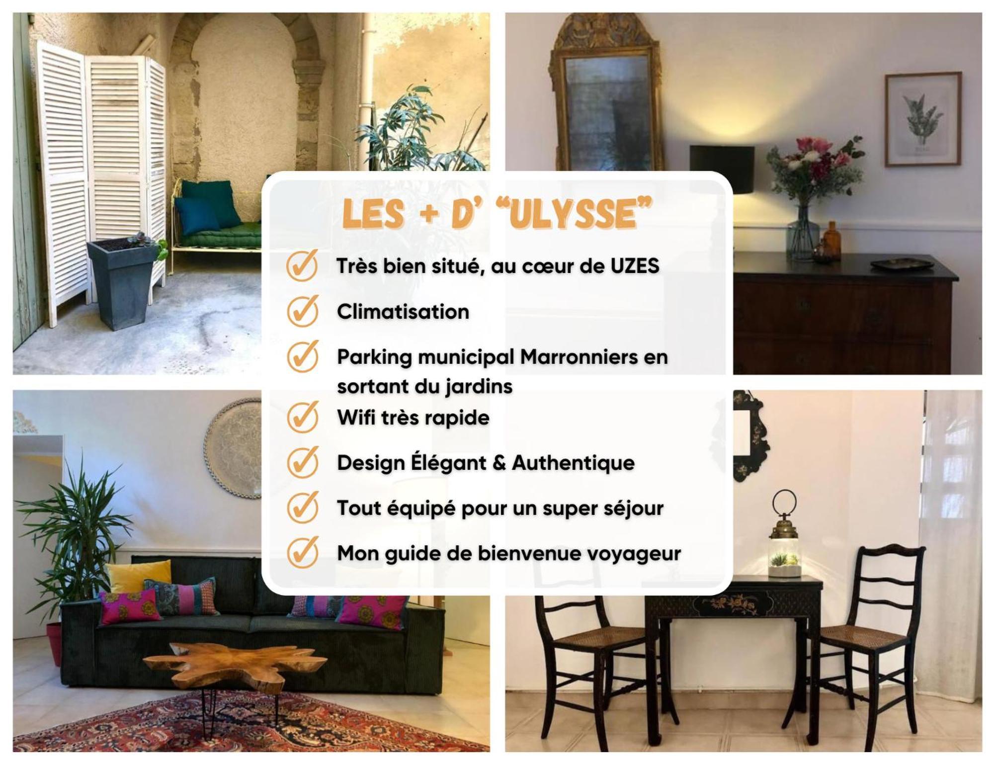 Ulysse, Appartement Spacieux Au Centre Historique D'Uzes En Rez-De-Chaussee Avec Exterieur, Proche Parking Des Marroniers Екстер'єр фото